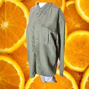 The North Face Men's Khaki Syncline‎ Roll Up Long Sleeve Button Up Shirts Size M